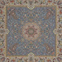 رومیزی ترمه نگین خاتم یزد طرح افشاری کد HJSF