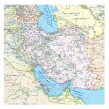 نقشه راهنمای خاورمیانه انتشارات گیتاشناسی نوین کد 1372 RO