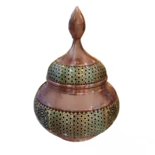 قندان خاتم کاری مسی کد 01