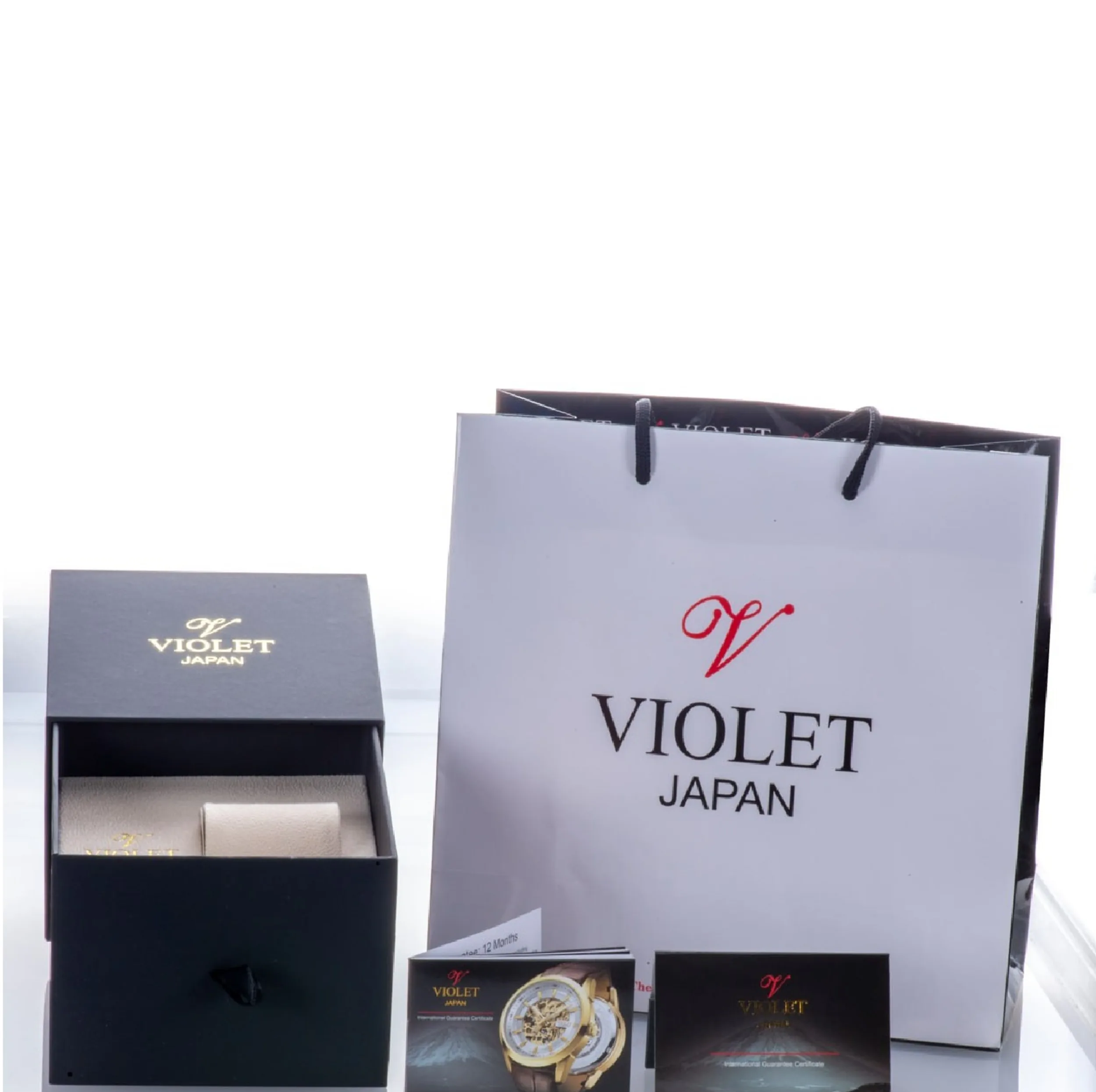 ساعت مچی عقربهای مردانه ویولت با بند چرم مدل 0435G-255L