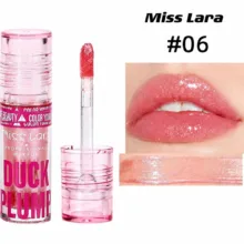 برق لب مایع حجم دهنده میس لارا مدل DUCK PLUMP با شماره رنگ 6 و جلوه اکلیلی