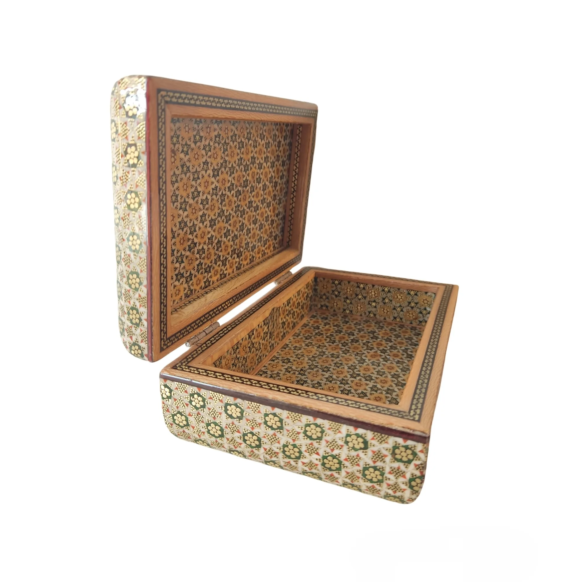 جعبه جواهرات خاتم کاری طرح تذهیب کد 07