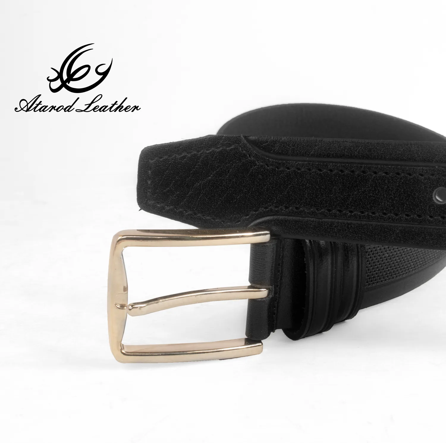 کمربند مردانه چرم عطارد مدل چرم طبیعی گاومیش کد B35