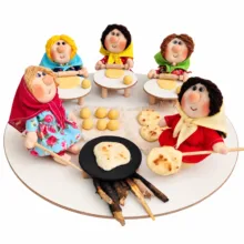 عروسک پارچه ای مدل نان پز ۵ نفره