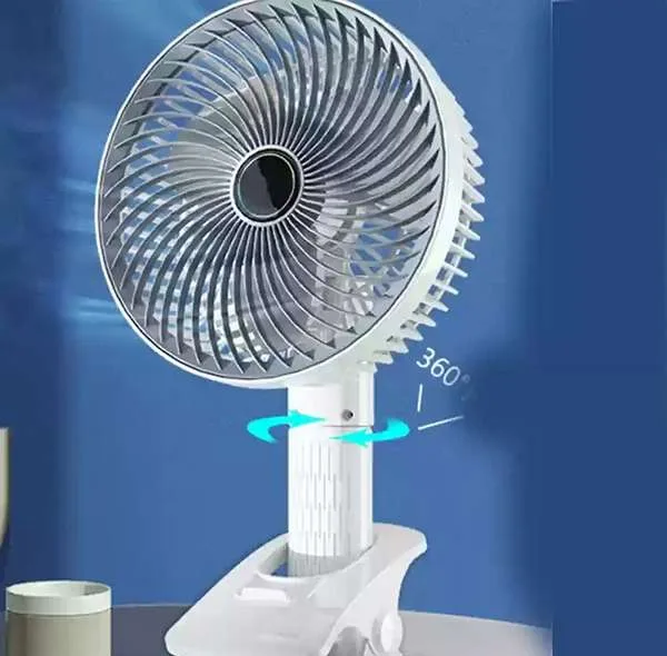 پنکه شارژی مدل Circulation Clamp Fan-2000 ظرفیت 1200 میلی آمپر ساعت
