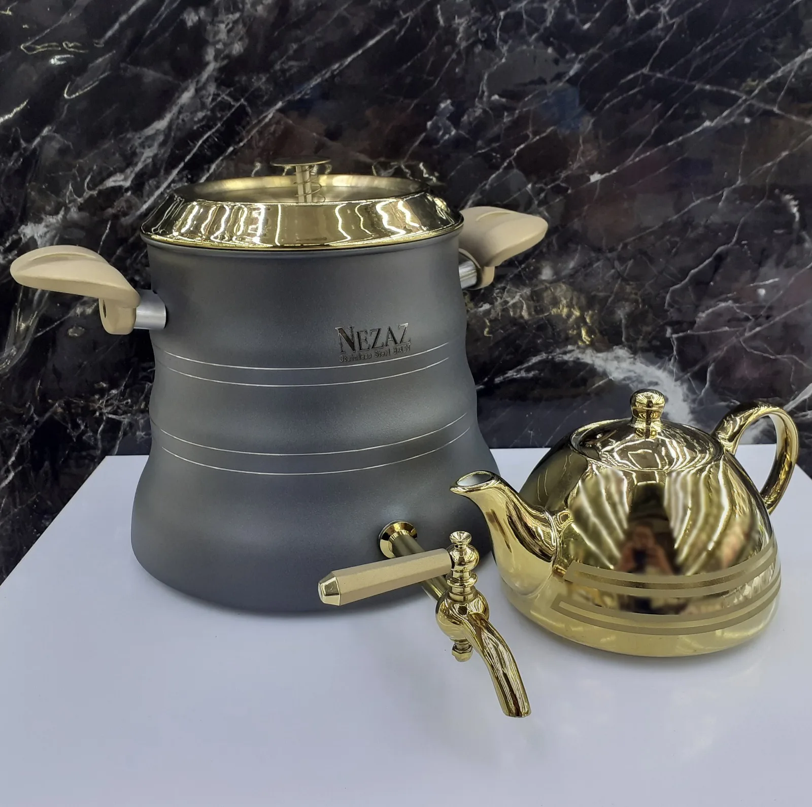 ست کتری و قوری نزاز کد 3026
