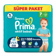 پوشک بچه پریما مدل Aktif Bebek شماره 7 بسته 30 عددی
