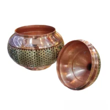 قندان خاتم کاری مسی کد 01