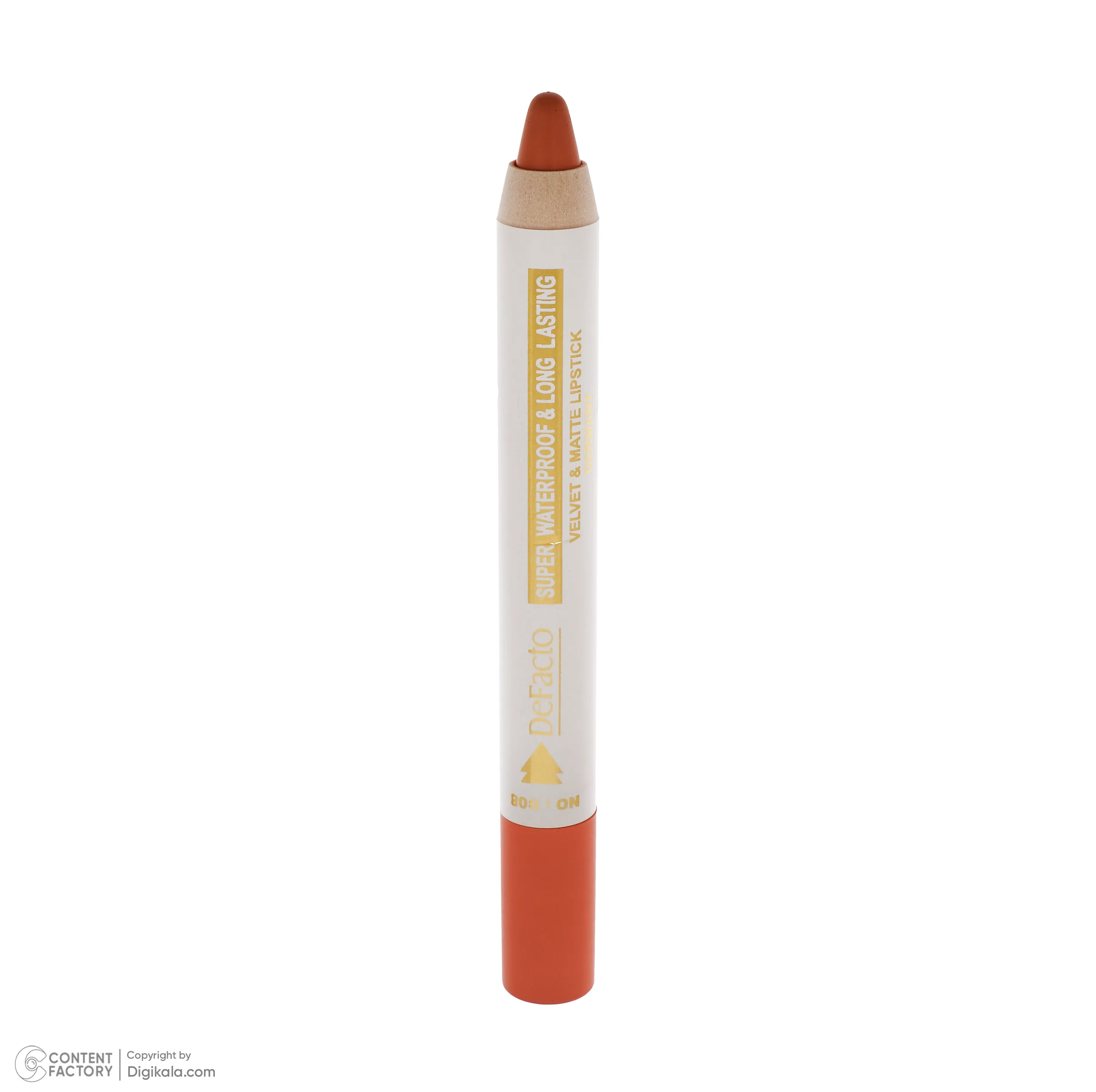 رژ لب مدادی مات دیفکتو مدل Waterproof شماره 8