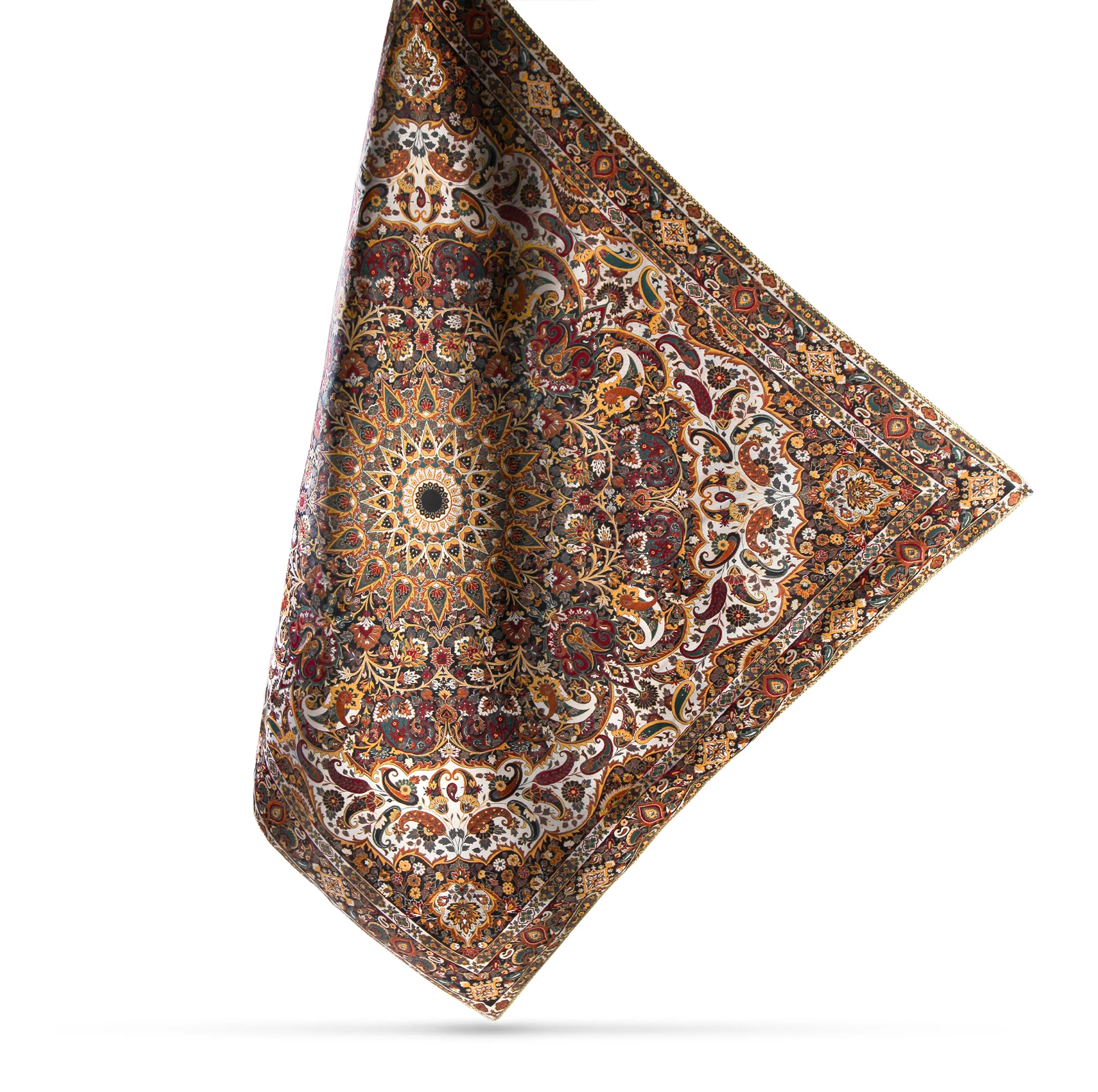 رومیزی ترمه عدل طرح باغ بهشت
