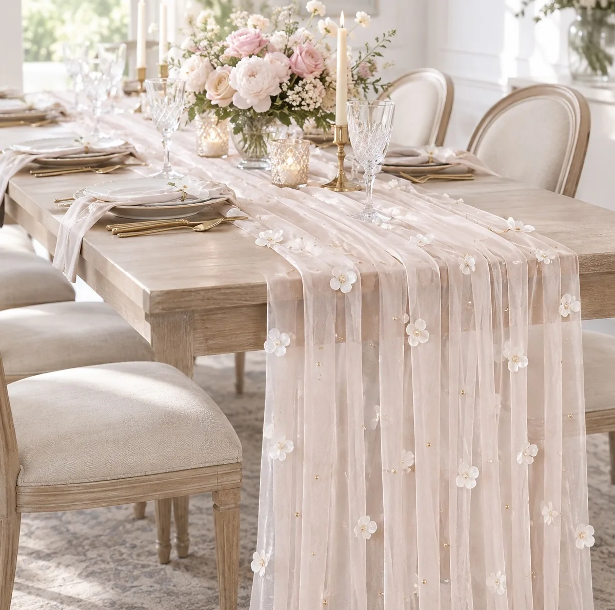 رانر مدل Pearl Flower سایز 300*70 سانتی متر