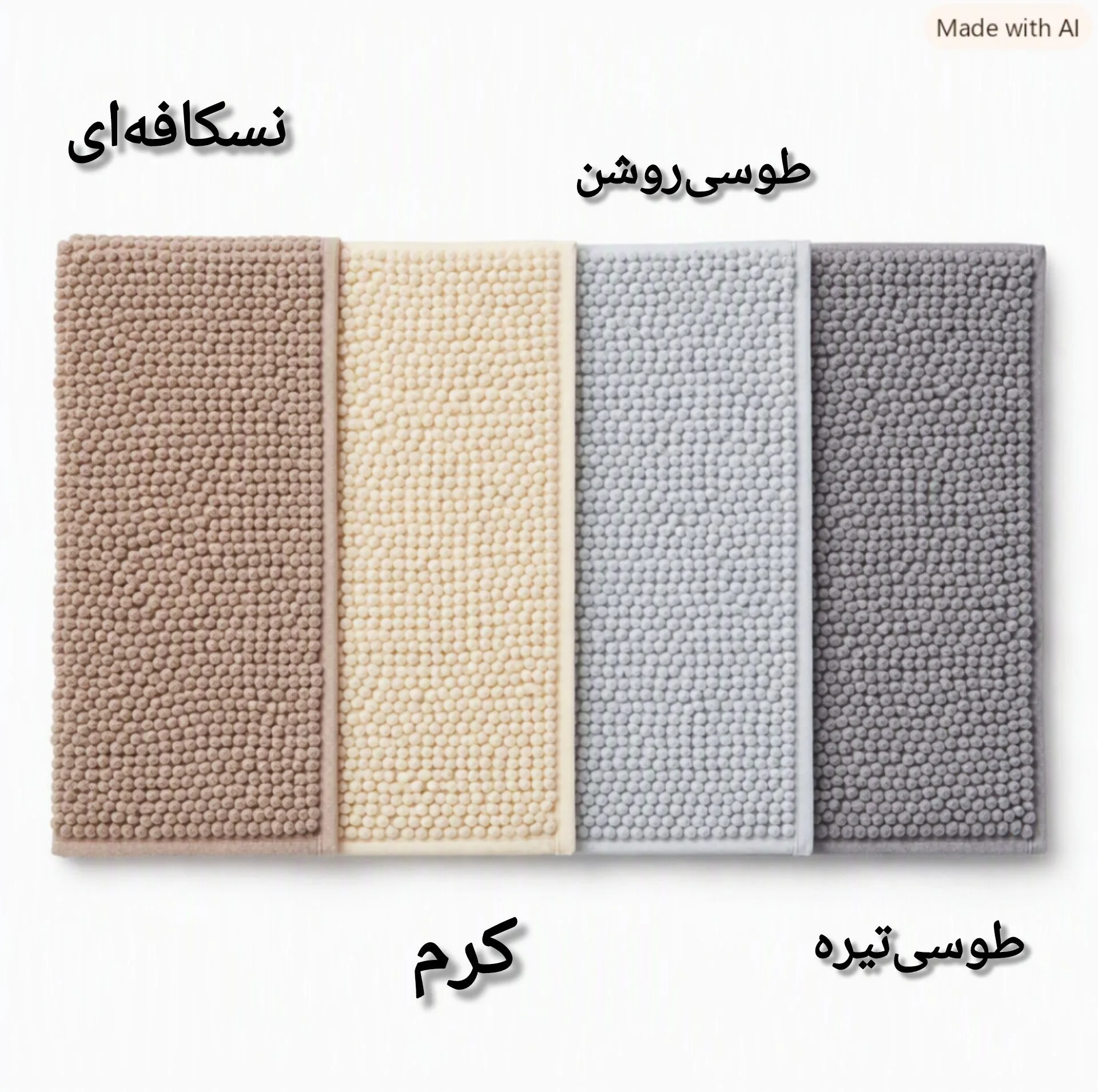 پادری مدل ماکارونی پرز کوتاه سایز ۵۰×۸۰ سانتی متر مناسب برای فضای داخلی