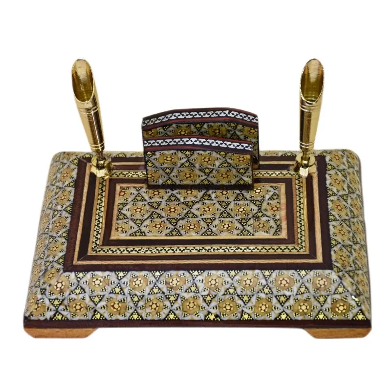 قلمدان   خاتم کاری چوبی کد  02