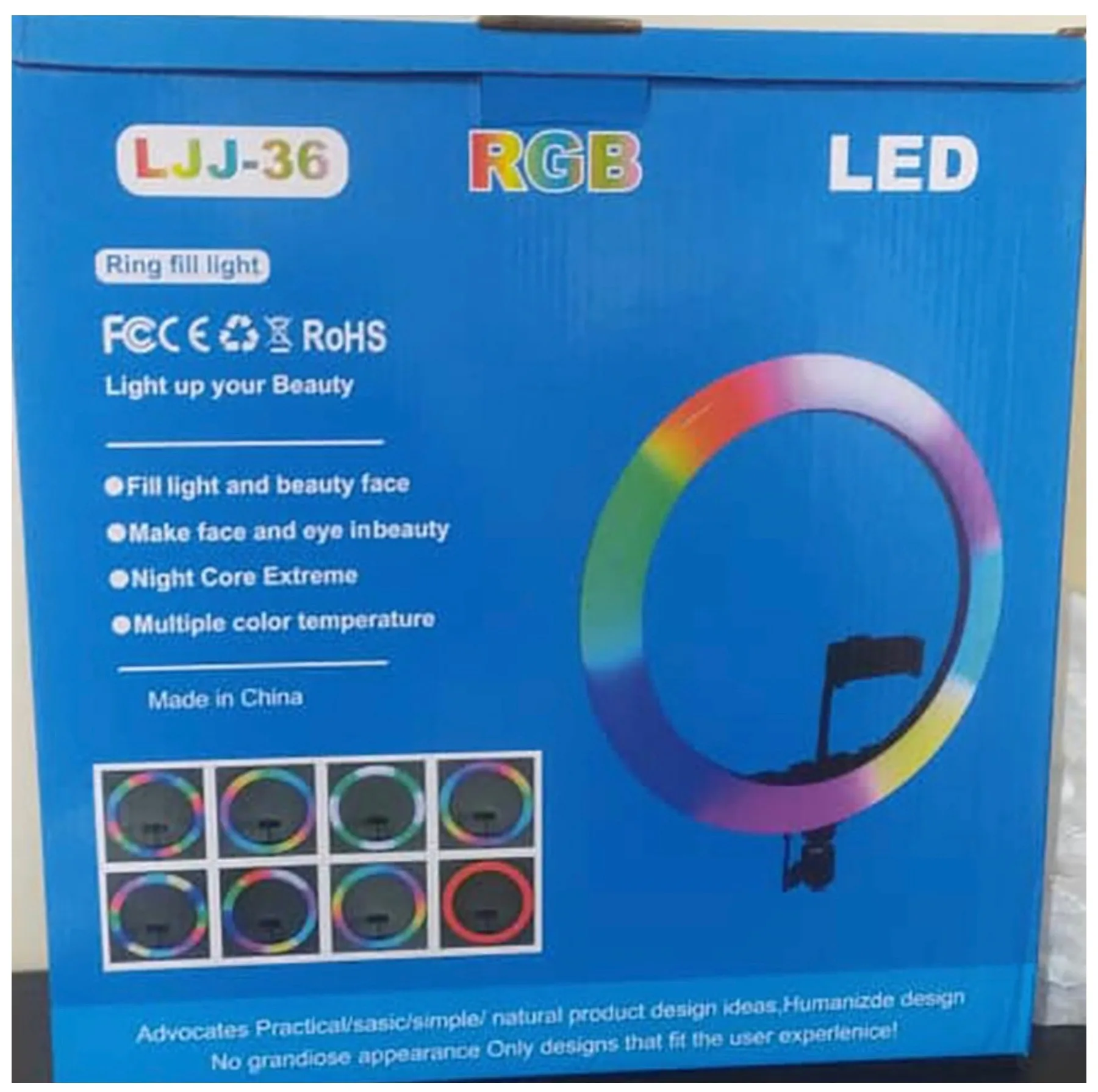 رینگ لایت مدل LJJ36 RGB به همراه سه پایه