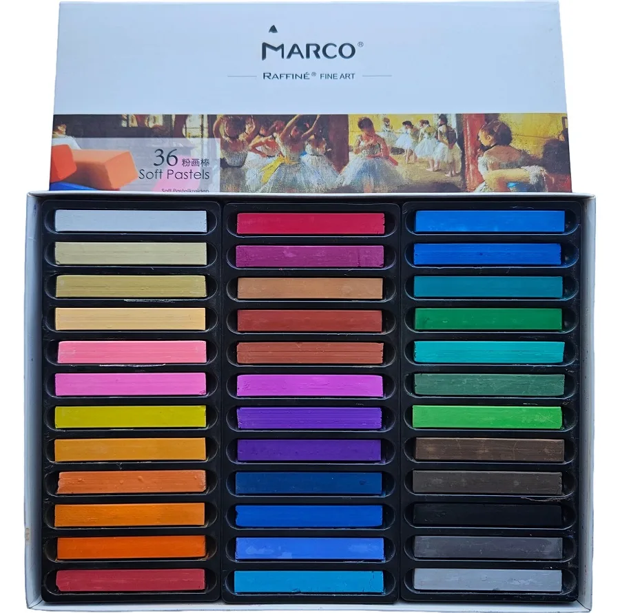 پاستل گچی 36 رنگ مدل marco fine art
