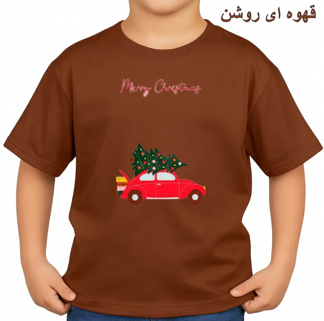 تیشرت آستین کوتاه بچگانه مدل کریسمسی کد p7