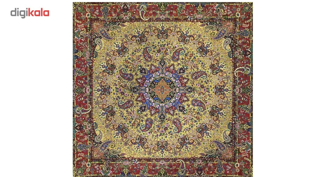 رومیزی ترمه ابریشمی خانه ترمه ایران طرح آذرناز خردلی قرمز 7036