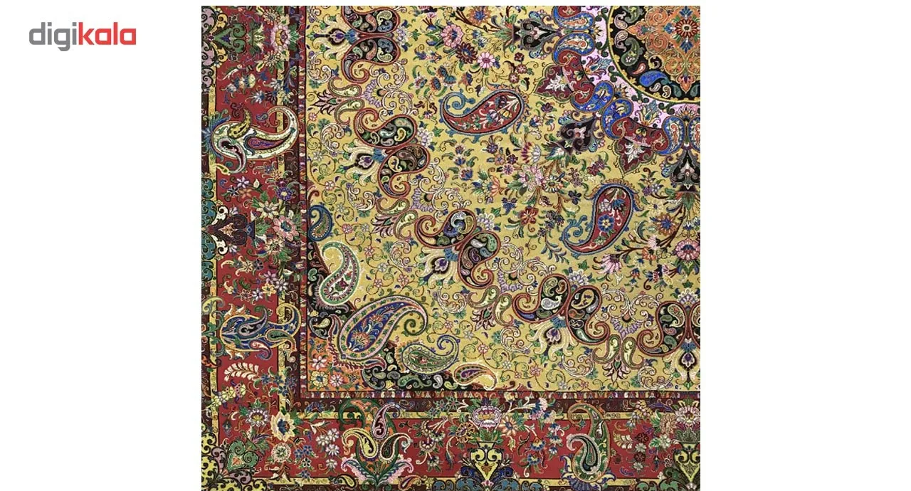 رومیزی ترمه ابریشمی خانه ترمه ایران طرح آذرناز خردلی قرمز 7036
