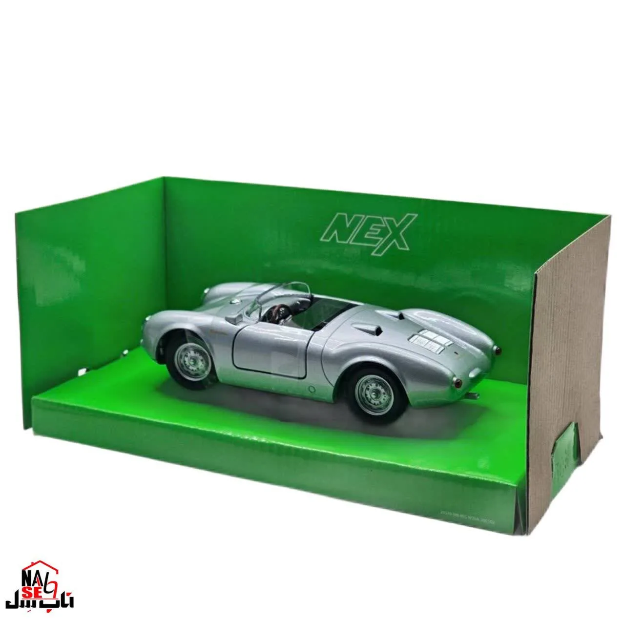 ماکت ماشین بازی ناب سل مدل پورشه اسپایدر 550 فلزی طرح ولی کد WELLY 1:24 PORSCHE 550 SPYDER