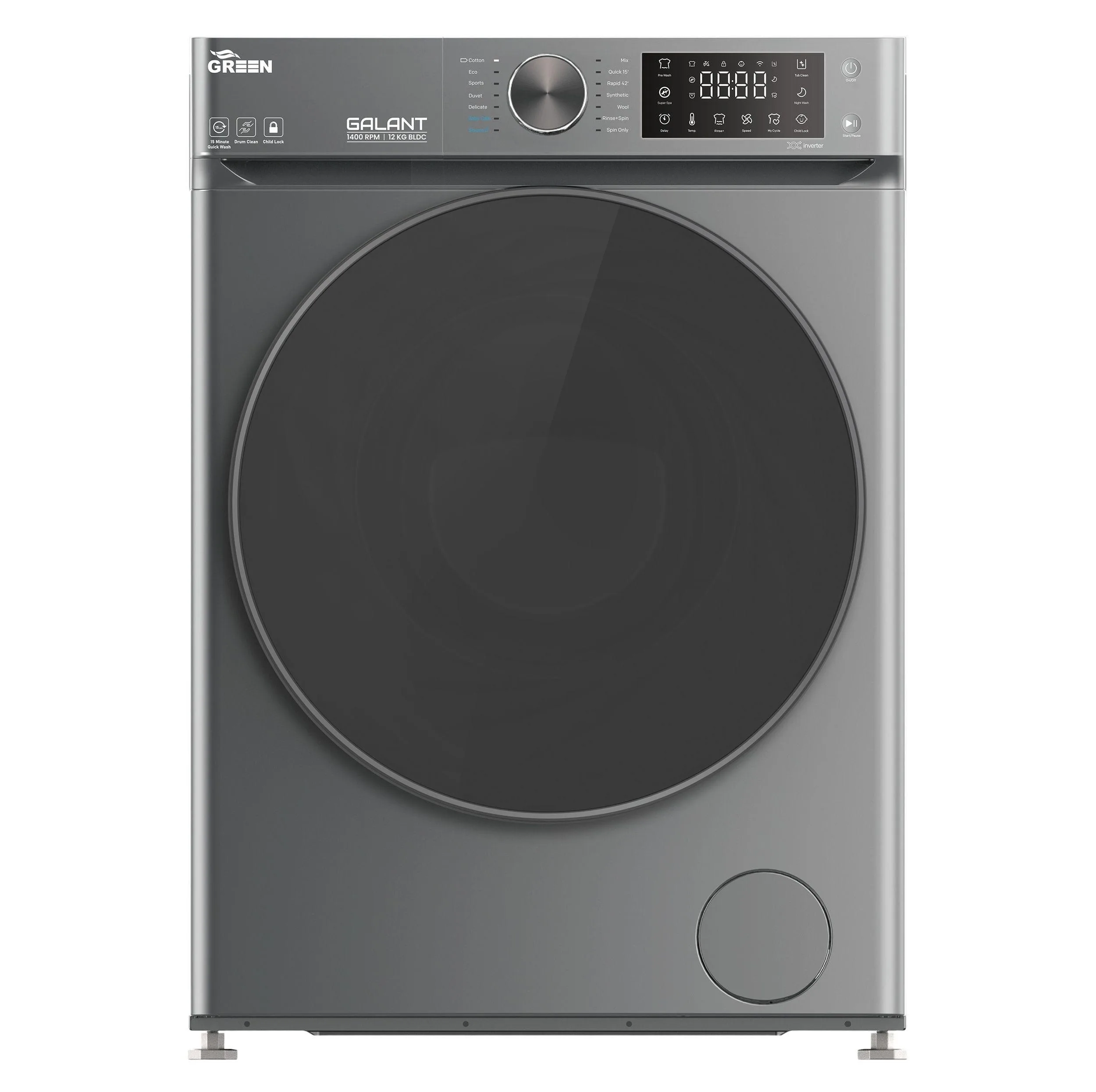 ماشین لباسشویی 12 کیلوگرم اتوماتیک گرین مدل GWM120BL1400
