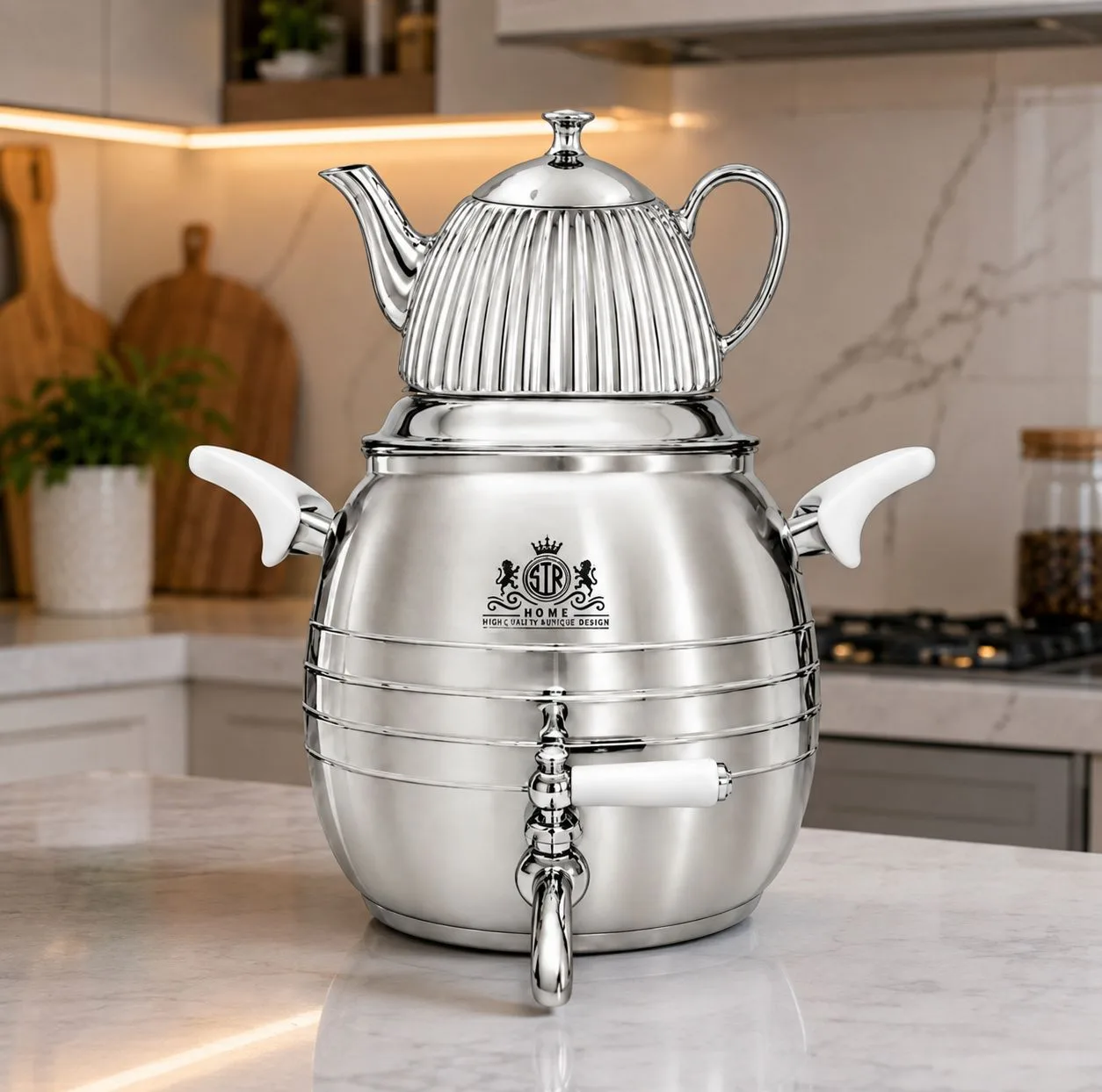 ست کتری و قوری سرهوم مدل 1039 گنجایش کتری 4/5 لیتر گنجایش قوری 0.5 لیتر