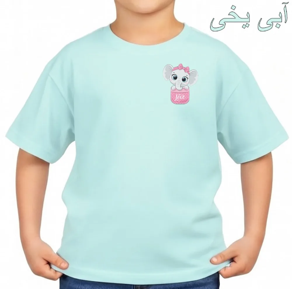 تیشرت آستین کوتاه بچگانه مدل فیل کد v11