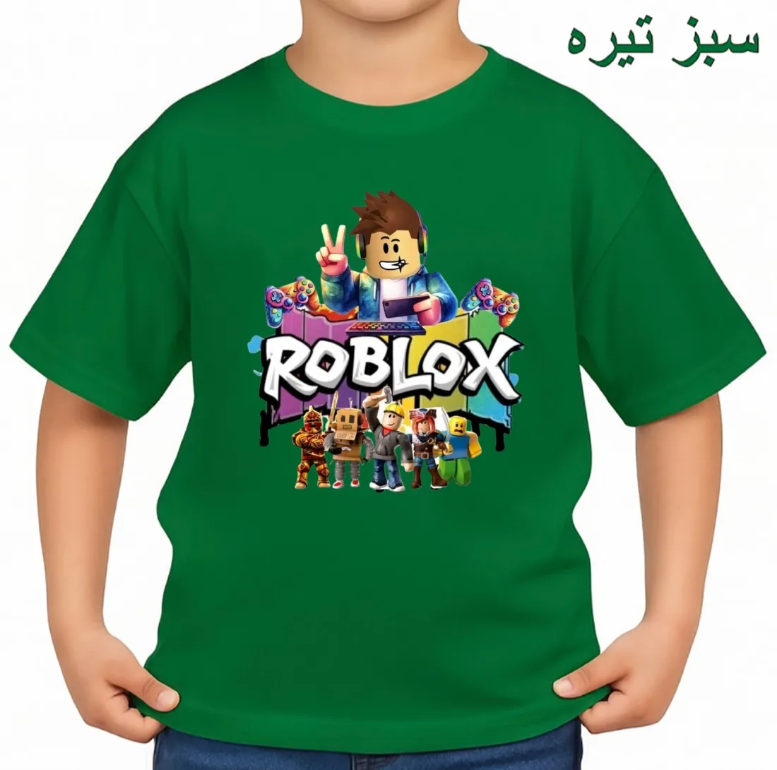 تی‌شرت آستین کوتاه بچگانه مدل روبلاکس کد p5