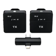 میکروفون یقه‌ای بی‌سیم مدل SX31 طرح مربع با درگاه اتصال Type-C