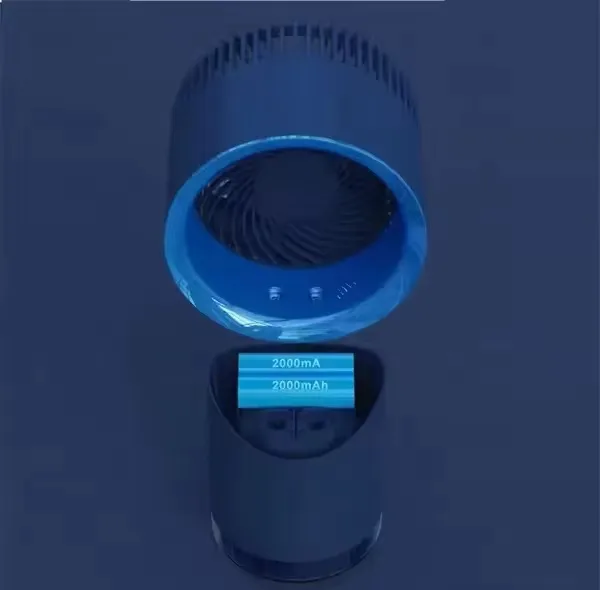 پنکه رومیزی شارژی Air fan مدل XY-365ظرفیت 4000 میلیآمپر ساعت