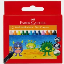 مداد شمعی 12 رنگ فابر کاستل wax crayons