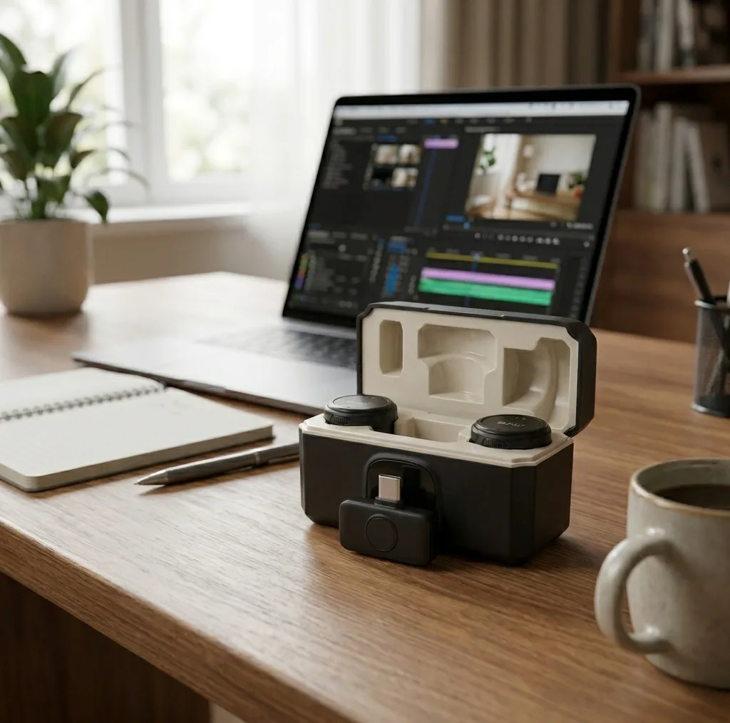 میکروفون بی‌سیم مدل LJ-012 با درگاه اتصال USB Type C