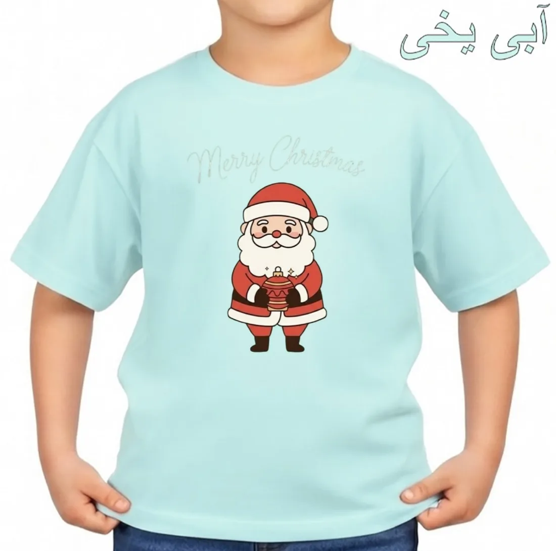 تی‌شرت آستین کوتاه بچگانه مدل بابانوئل کد p2