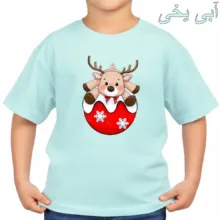 تی‌شرت آستین کوتاه بچگانه مدل گوزن کریسمس کد v1