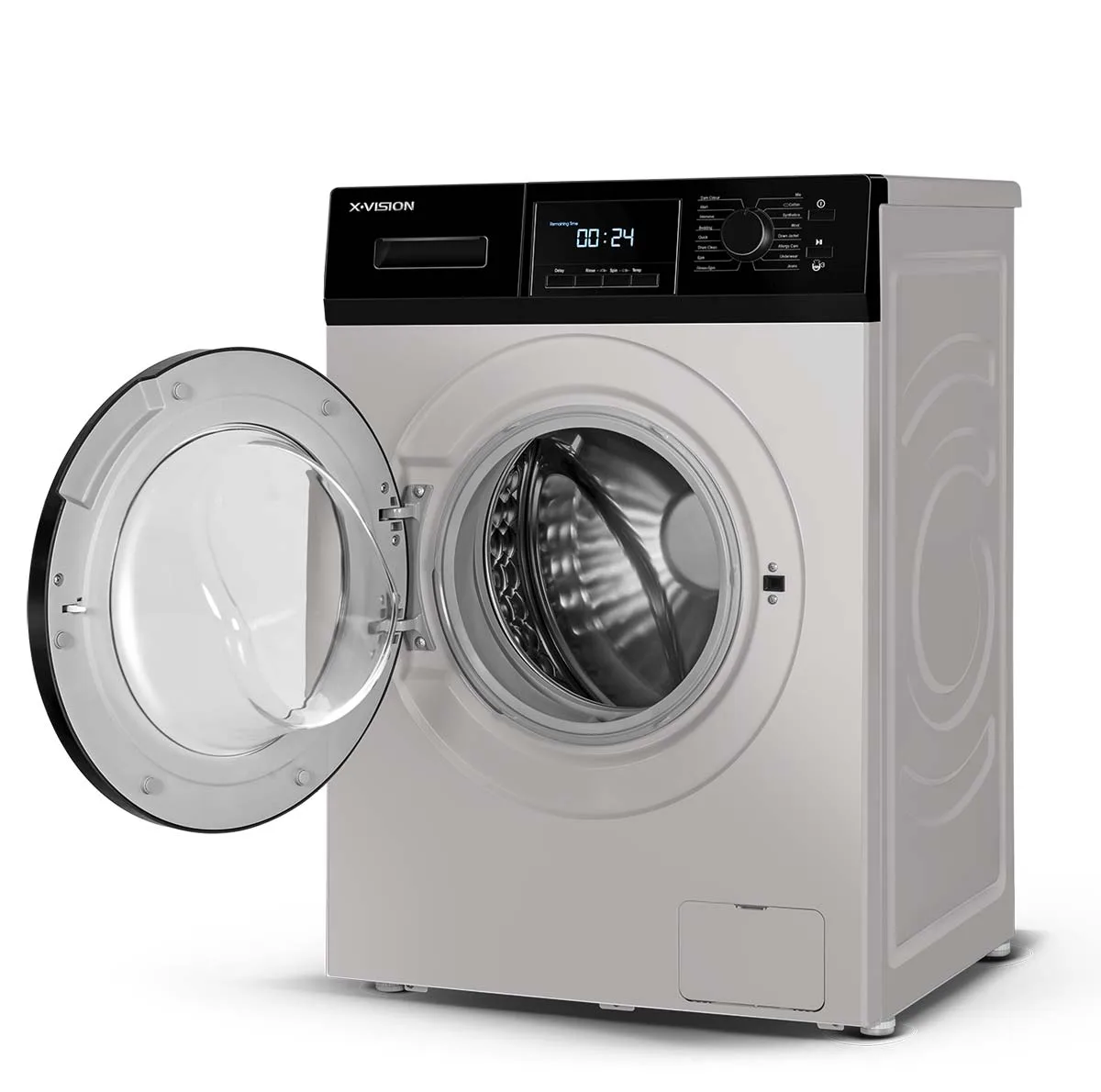 ماشین لباسشویی ایکس ویژن مدل TM84-BWBL/BSBL ظرفیت 8 کیلوگرم