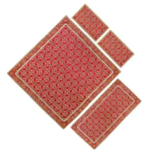 ست 4 تکه رومیزی ترمه عدل طرح وزیری