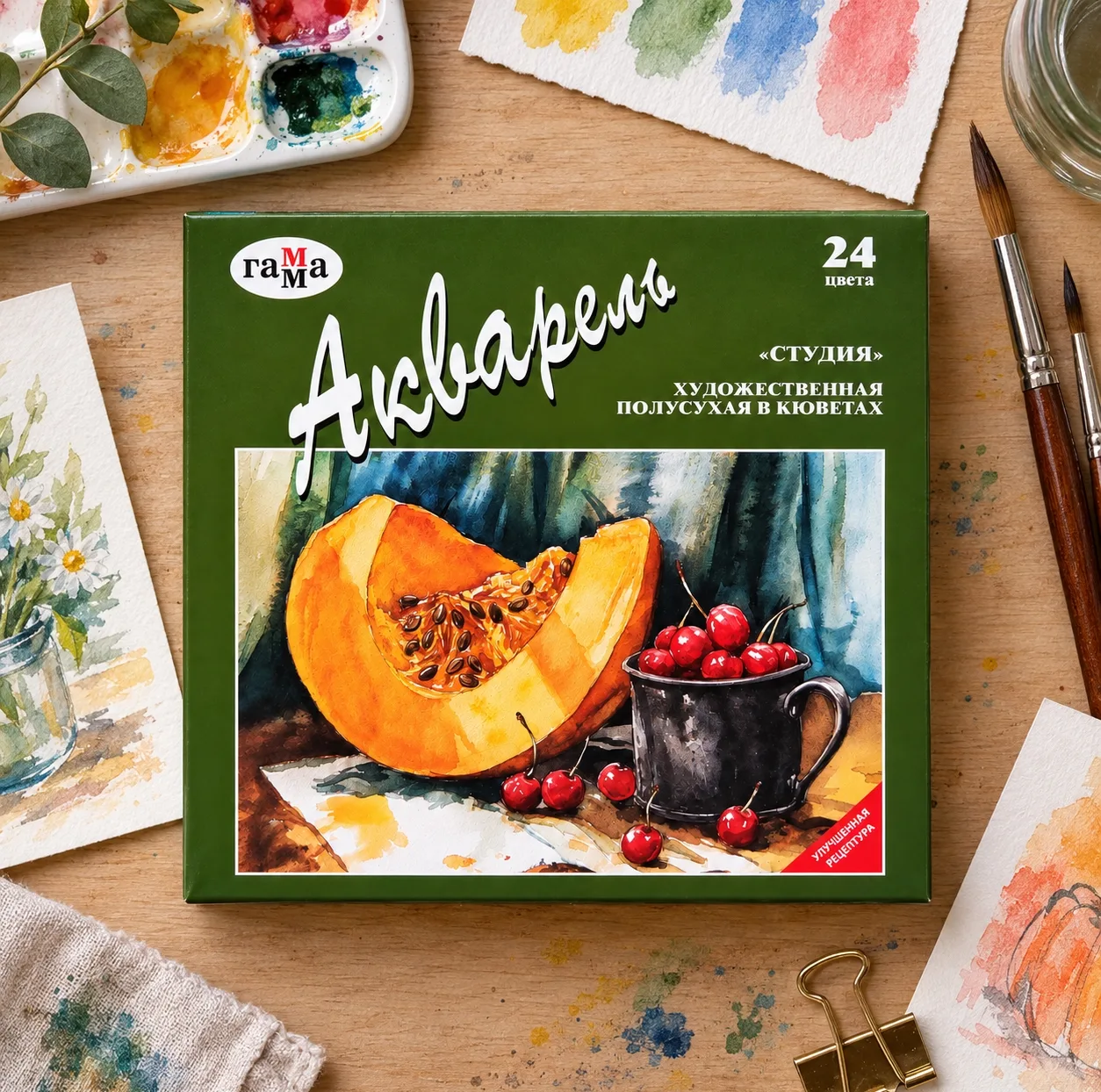 آبرنگ 24 رنگ راما مدل Pro Artist
