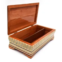 ست جعبه کارد و چنگال و جعبه دستمال کاغذی خاتم کاری کد 3