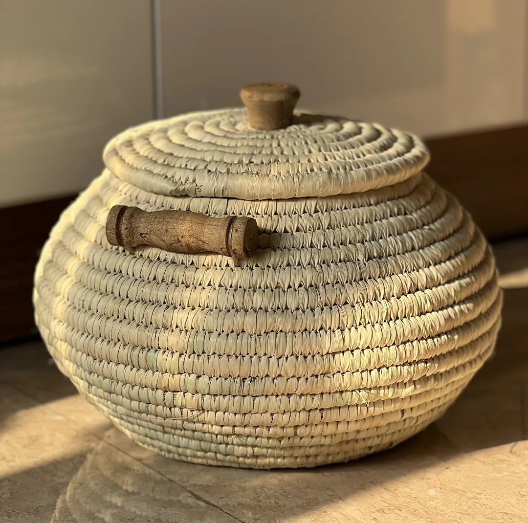 سطل حصیری مدل خمره ای کد 10