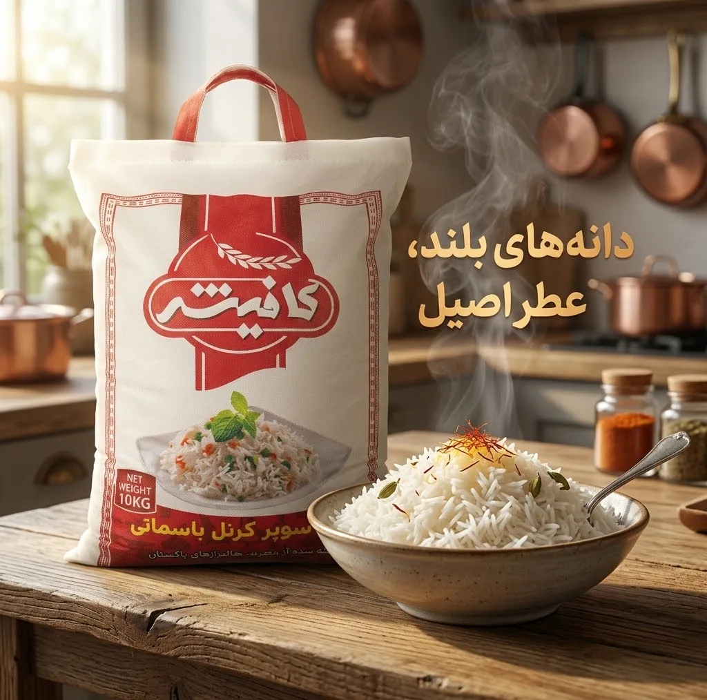 برنج کرنل باسماتی پاکستانی کافیش - ۱۰ کیلوگرم