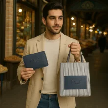 کیسه نان و سبزی ارگانو مدل تاشو به همراه نظم دهنده بسته 2 عددی