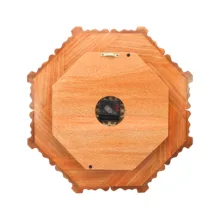 ساعت خاتم کاری چوبی صنایع دستی فاخر مدل 8 ضلعی کد HQ45d23light