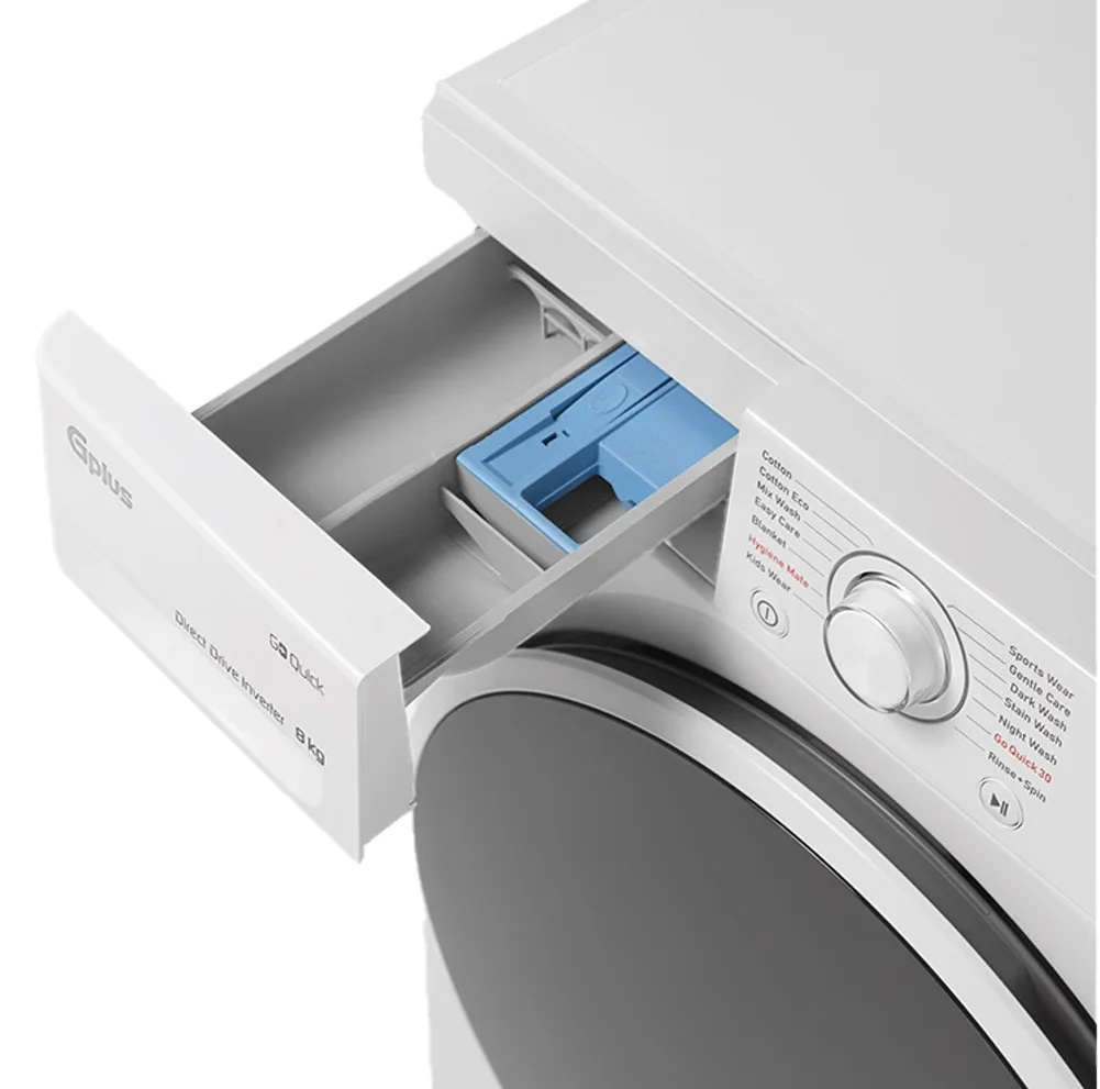 ماشین لباسشویی 8 کیلوگرم اتوماتیک جی پلاس مدل GWM-R87W.KTN