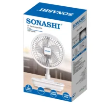 پنکه شارژی سوناشی مدل SRF-804N ظرفیت 4000 میلی‌آمپر ساعت