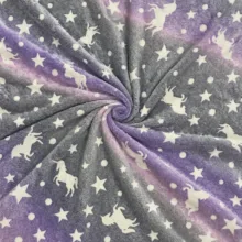 پتو مسافرتی 1 نفره مدل شب نما طرح تکشاخ و ستاره سایز 170×200 سانتی متر