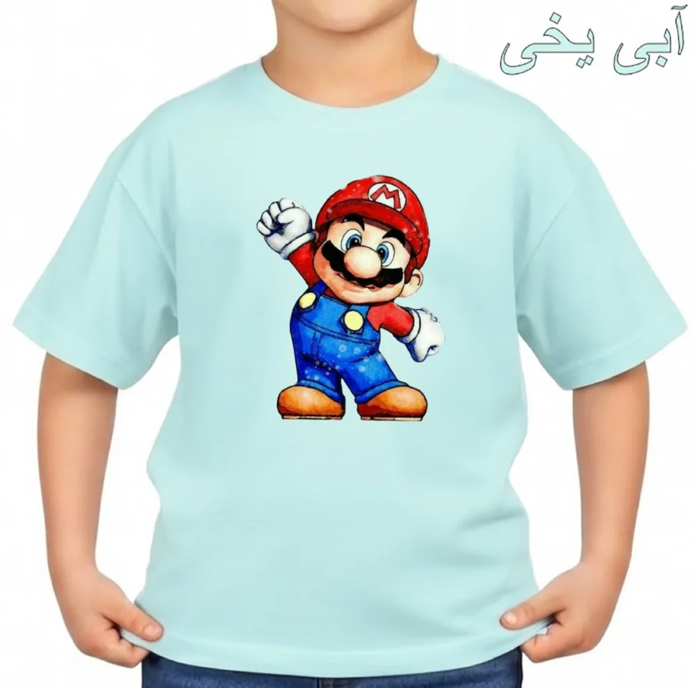 تیشرت آستین کوتاه بچگانه مدل ماریو کد v7