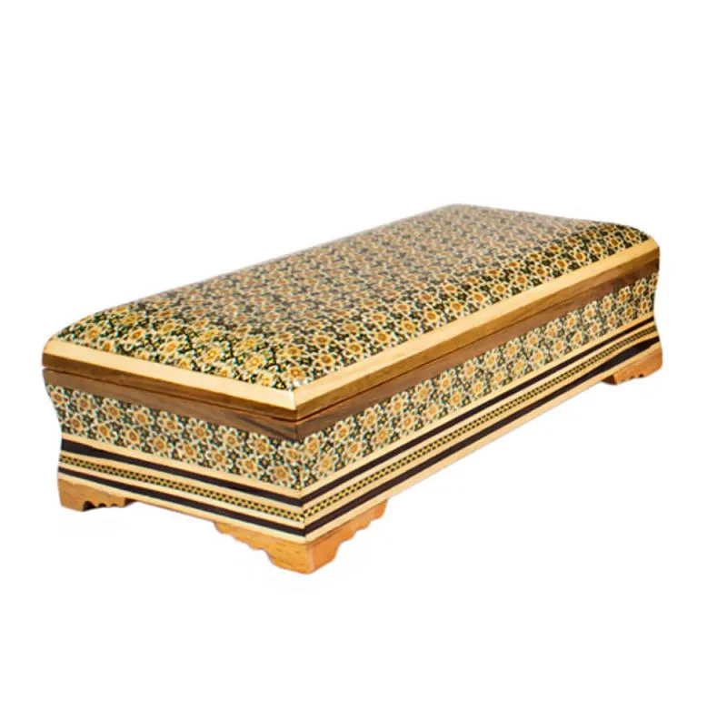 ست جعبه دستمال کاغذی و جعبه کارد و چنگال خاتم کاری کد2614