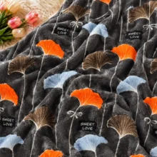پتو مسافرتی 1 نفره مدل گل بادبزنی سایز 160×220 سانتی‌متر