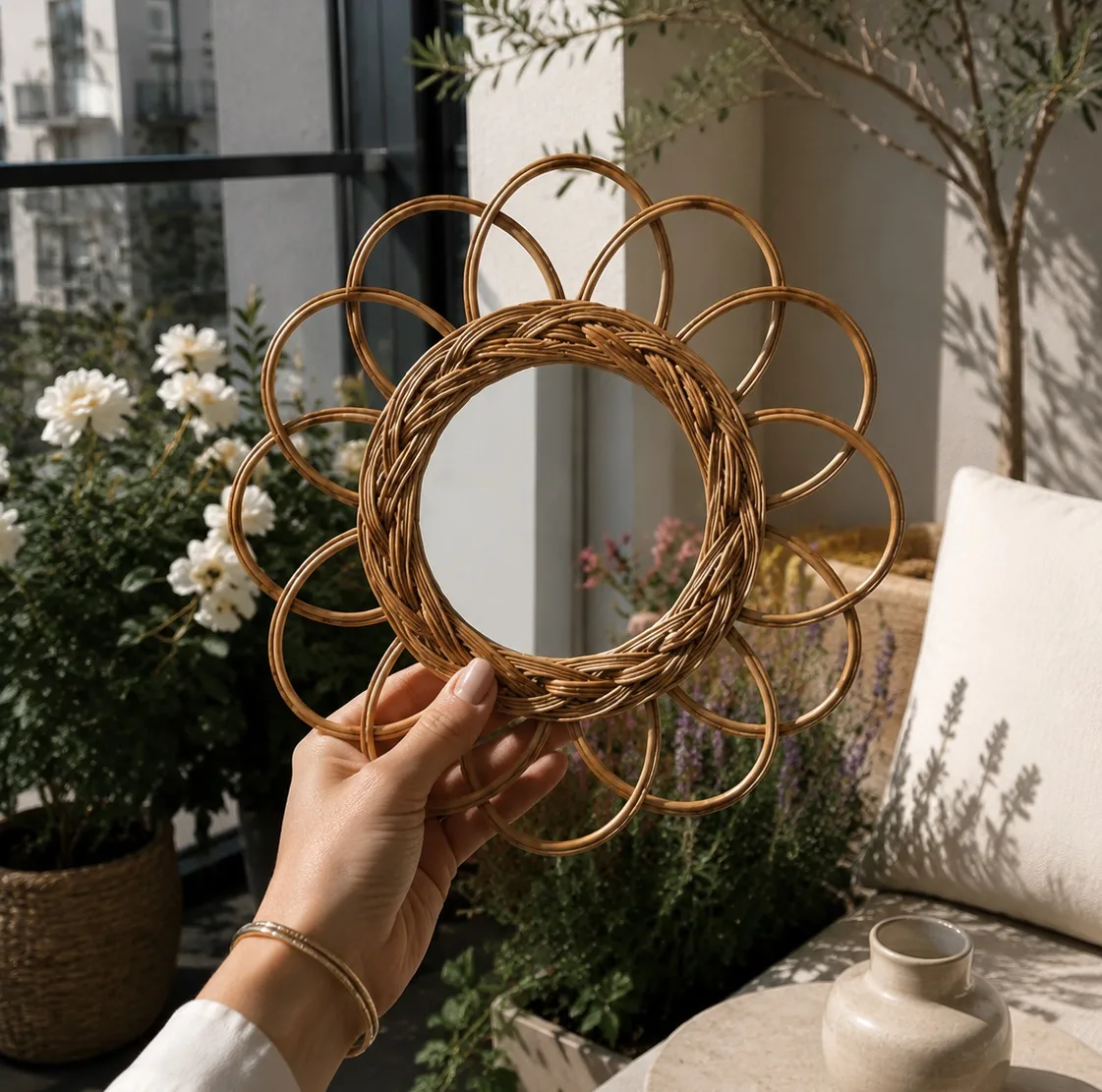 آینه چوبی مدل مروار کد R301