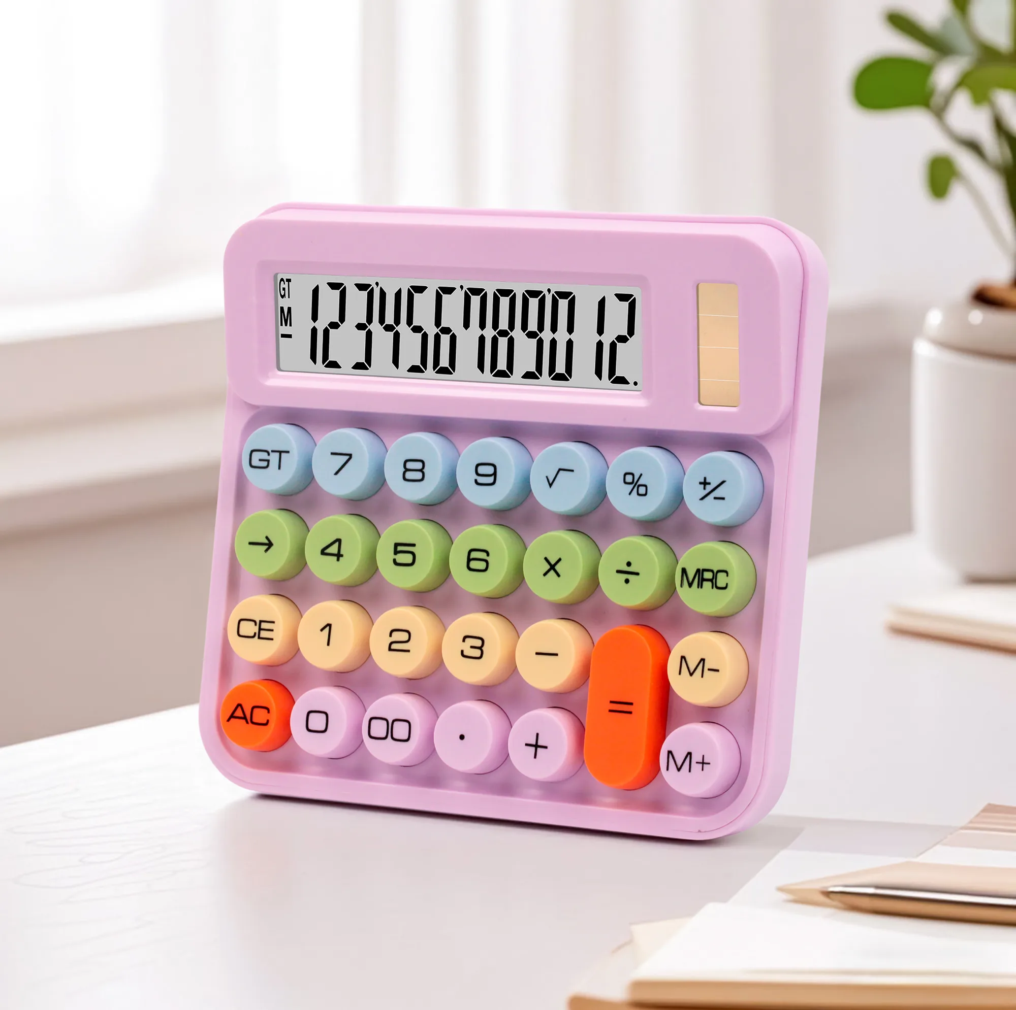 ماشین حساب رومیزی مدل خورشیدی کد DS-2811C