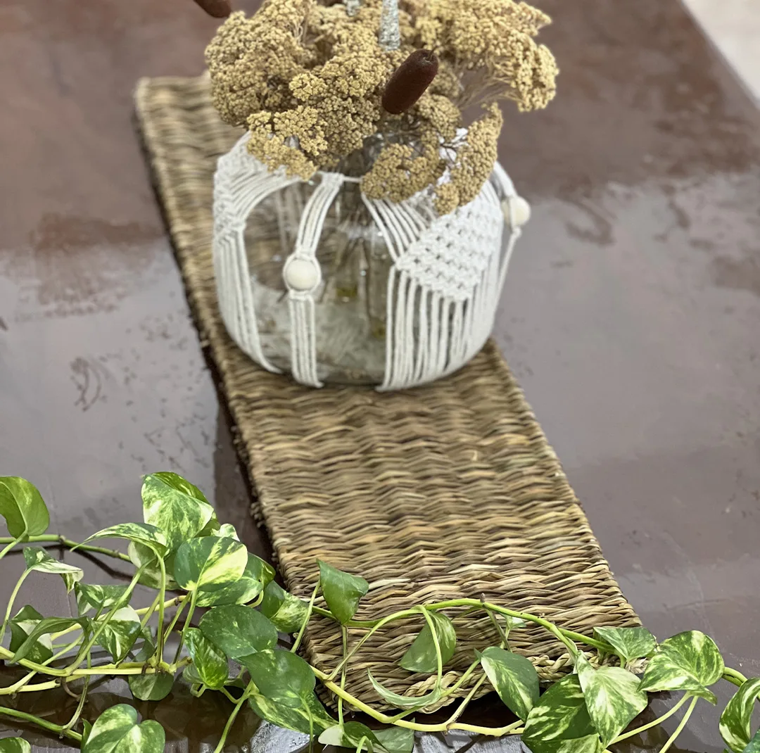 رومیزی حصیری مدل سبزینه